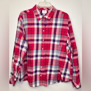 Riders By Lee Slimming Long-Sleeve Flannel Shirt Size XXL